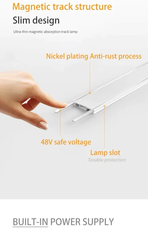 Ultra cienkie Płaski MAGNETIC 5mm-2M Biala - Ograniczona ilość
