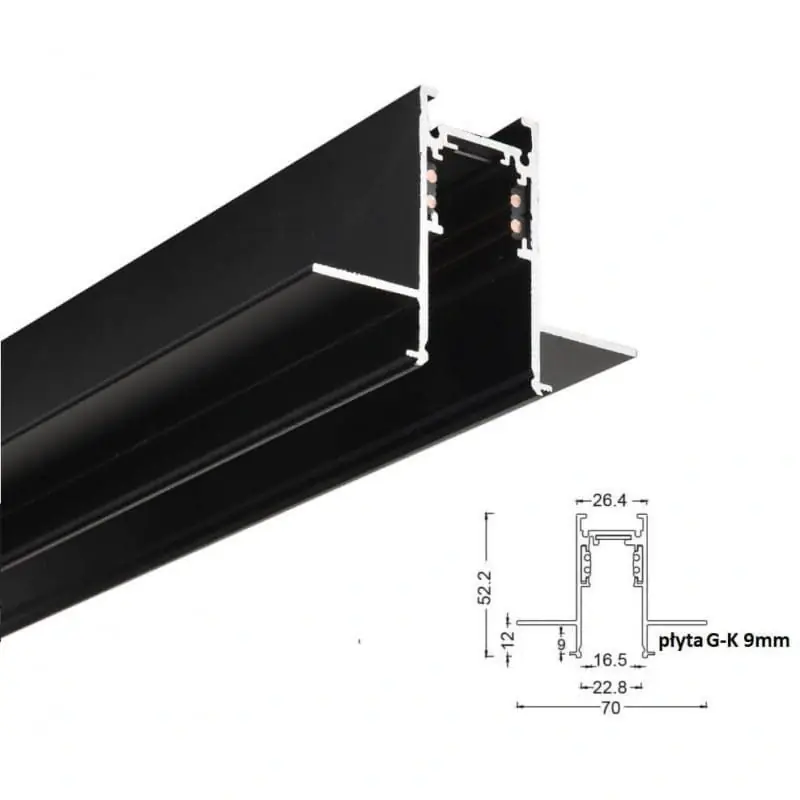 Darmowy zwrot - MULTILINE PRO SZYNA MAGNETYCZNA PODTYNKOWY 48V 1m Unilight