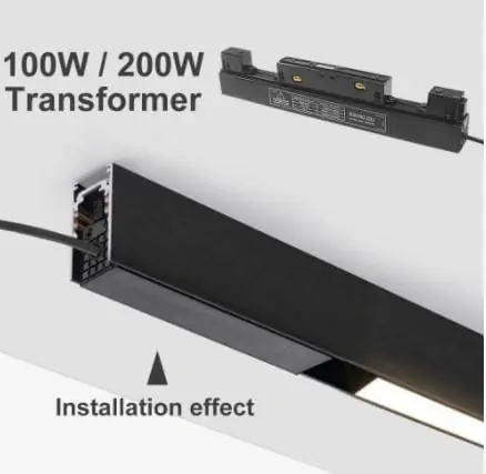 CZARNY ZASILACZ 48V WPINANY W SZYNY MAGNETYCZNE 200W ULAC215 Unilight - Nowość w sprzedaży