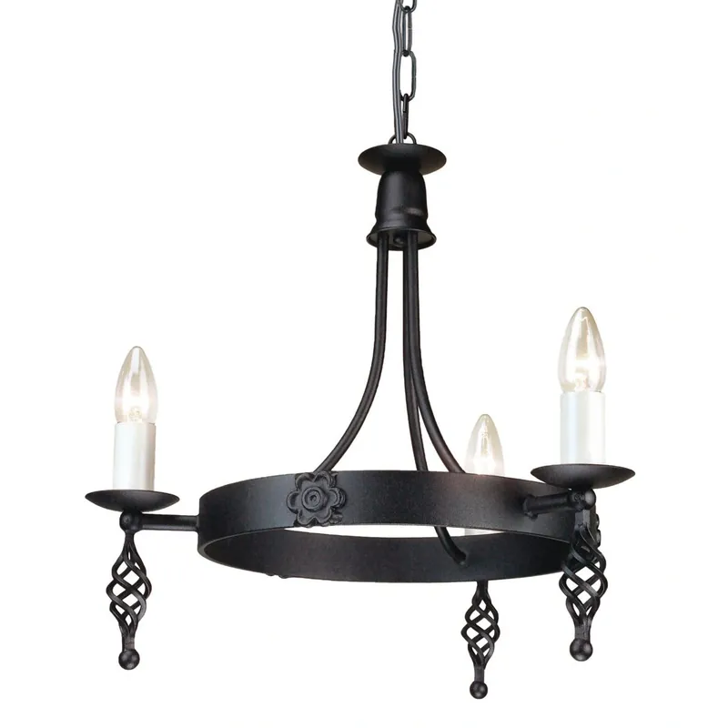 Nie przegap okazji - Żyrandol Belfry Czarne BY3-BLACK Elstead Lighting