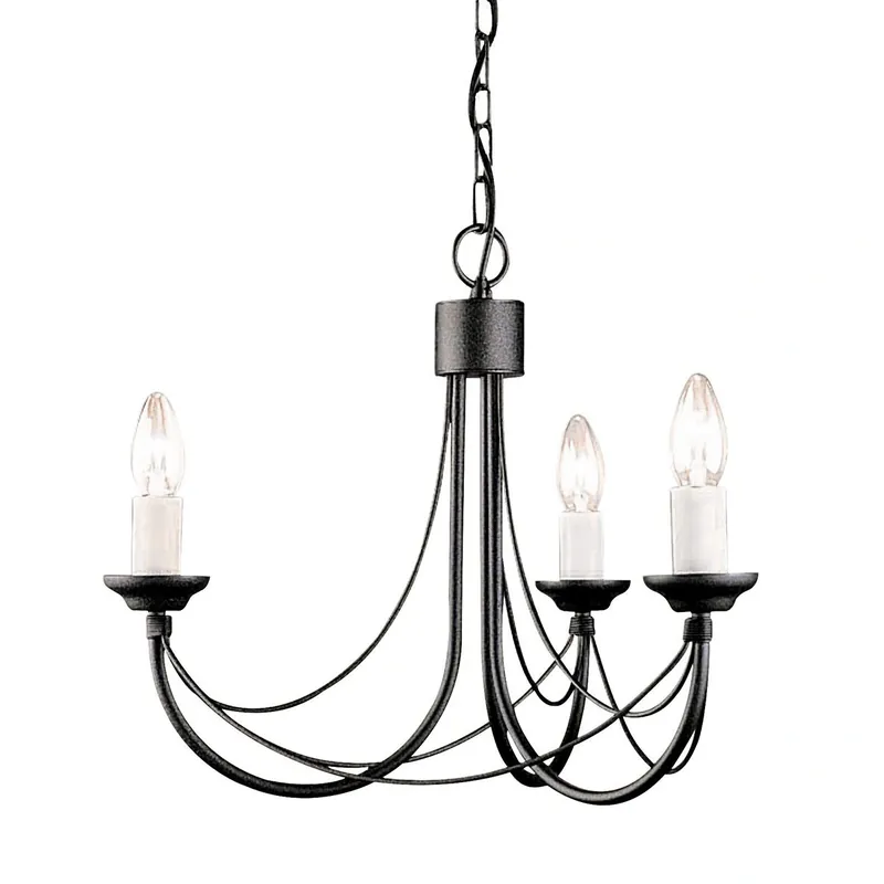Tylko w tym tygodniu | Żyrandol Carisbrooke Czarne CB3-BLACK Elstead Lighting