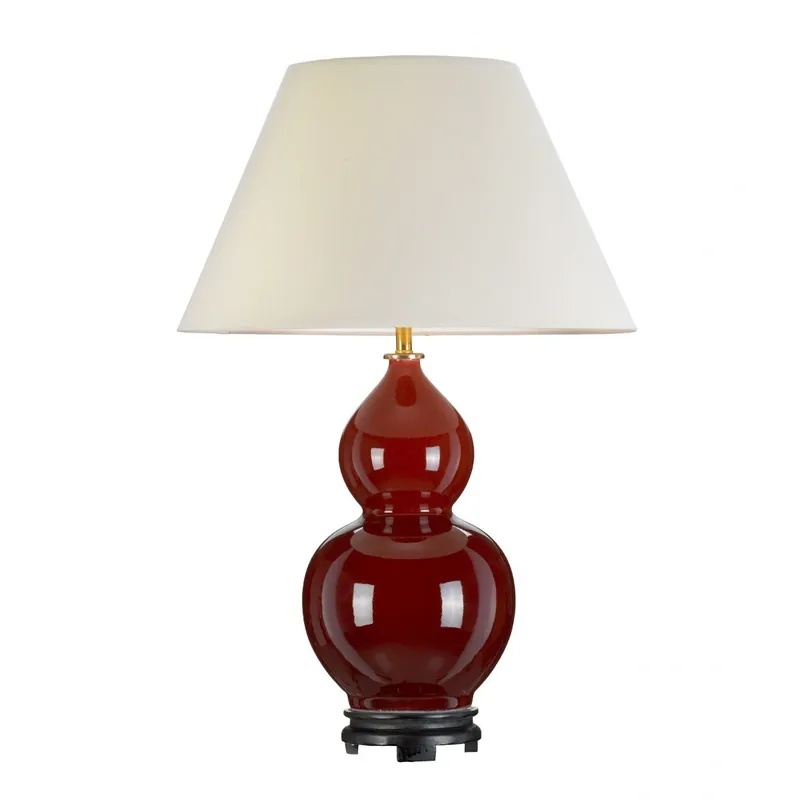 Bezpośrednio z fabryki - Lampa stołowa Harbin Czerwona Czerwone DL-HARBIN-TL-OXB Elstead Lighting
