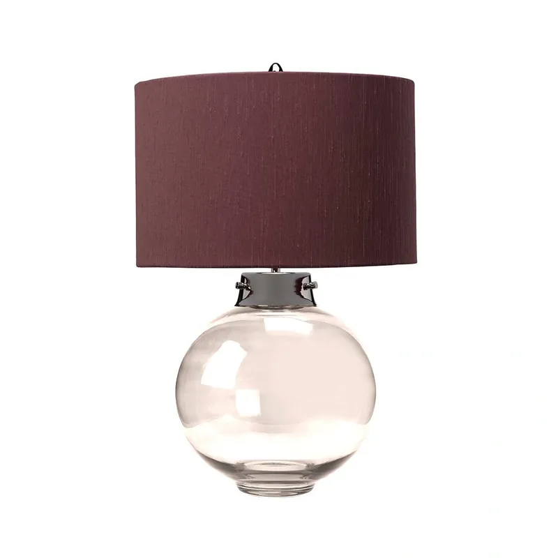 Lampa stołowa Kara Polerowany nikiel Szare szkło Polerowany nikiel - Szare szkło DL-KARA-TL-SMOKE Elstead Lighting | Szybka dostawa