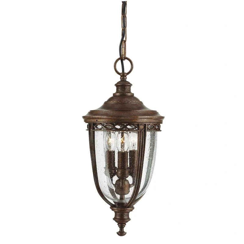 Top oferta | Średnia latarnia wisząca English Bridle Brytyjski brąz Brytyjski brąz FE-EB8-M-BRB Elstead Lighting
