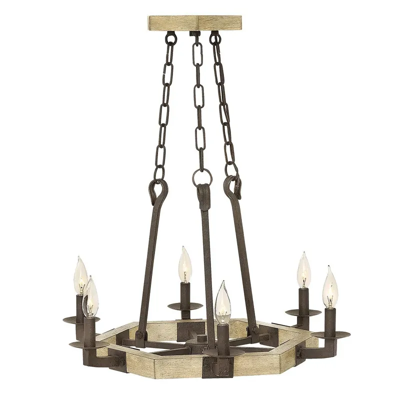 Żyrandol Wyatt Rdzawe żelazo HK-WYATT6 Elstead Lighting | Sprawdzony wybór