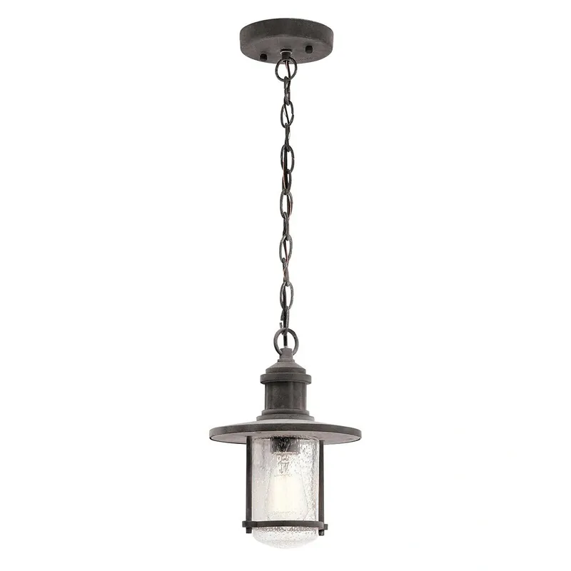 Nowość | Latarnia wisząca Riverwood Postarzany cynk KL-RIVERWOOD8-M Elstead Lighting