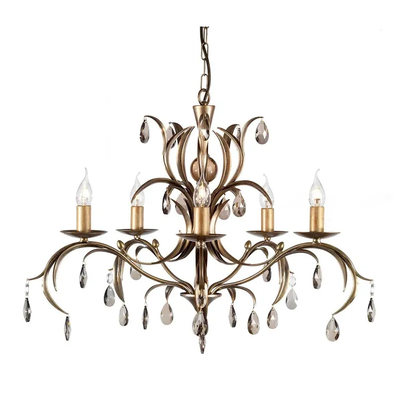 Żyrandol Lily Brązowa patyna LL5-ANT-BRZ Elstead Lighting - Oszczędź