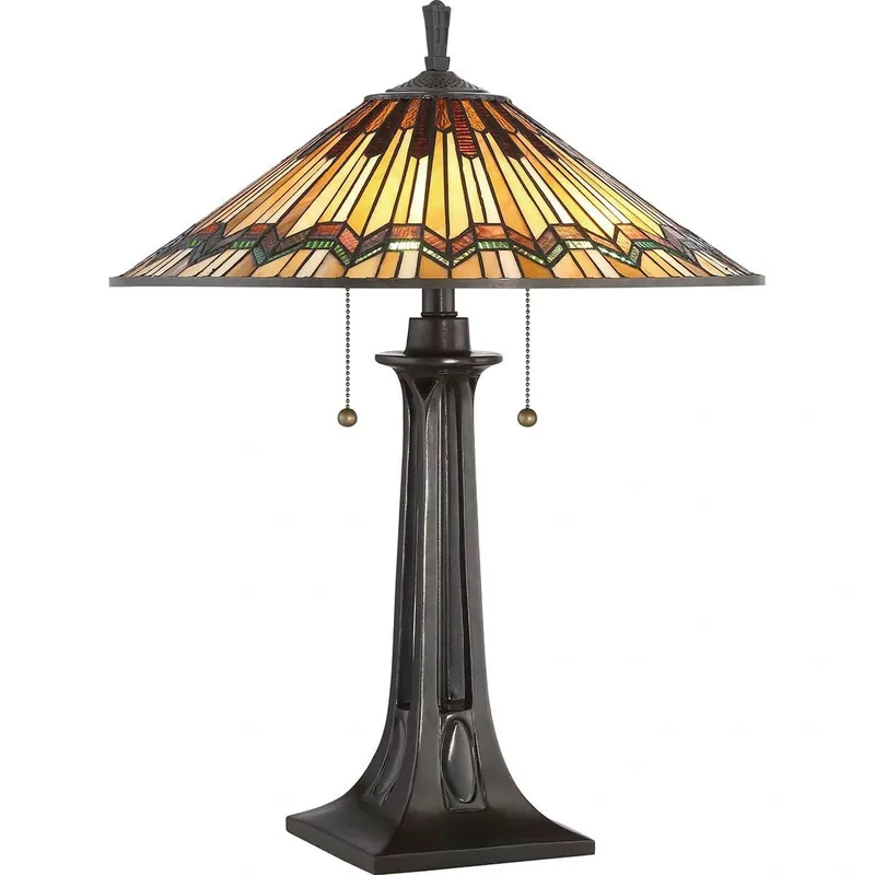 Okazja - Lampa stołowa Alcott Ciemny brąz QZ-ALCOTT-TL Elstead Lighting