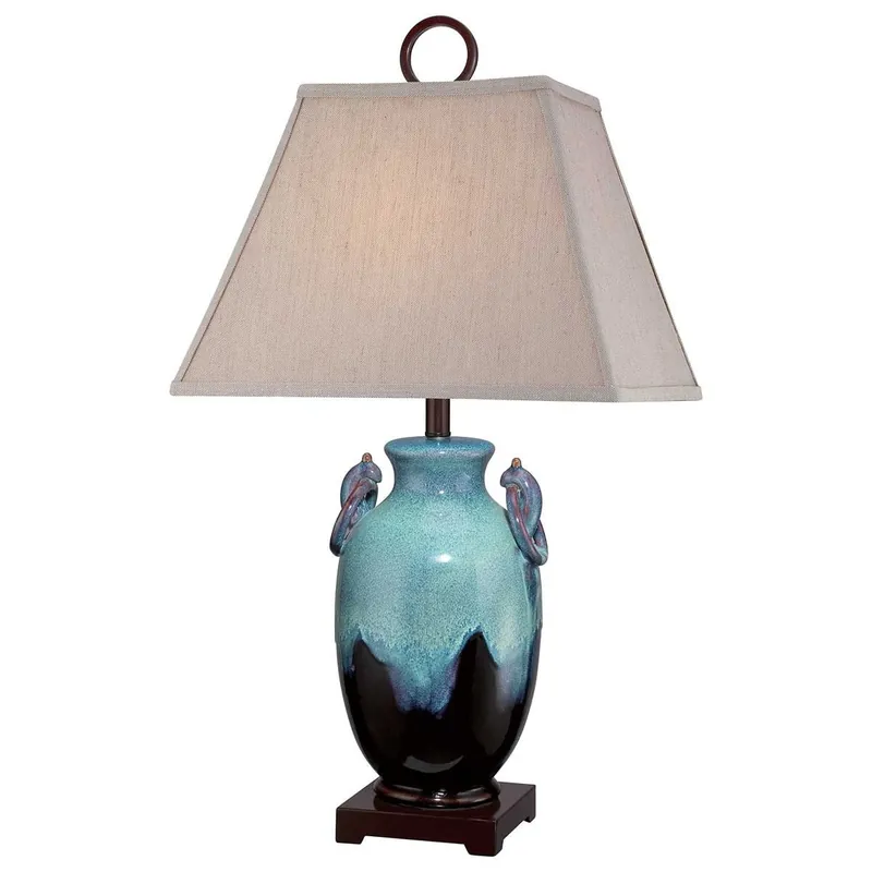 Lampa stołowa Amphora Turkusowe szkliwo QZ-AMPHORA Elstead Lighting - Skorzystaj teraz
