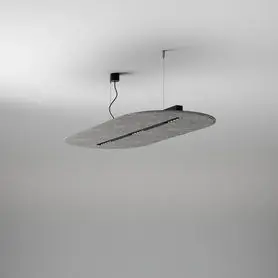 Oszczędź więcej - AQfelt OVALL RAFTER points 86 LED section L940 37° DALI zwieszany czarny + panel popielaty 59896-L940-FB-DA-A2 AQForm