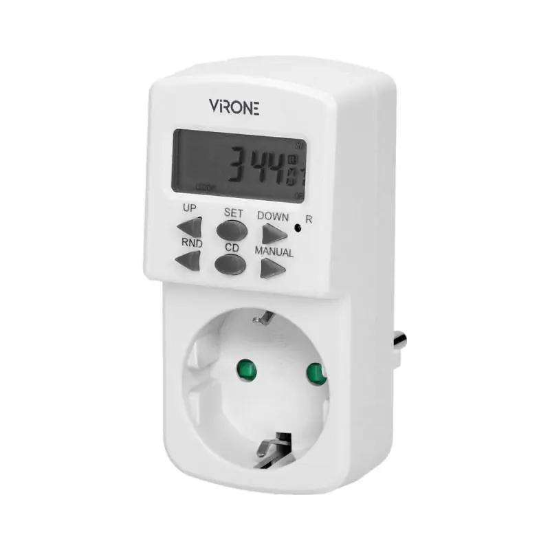 Elektroniczny programator czasowy, MINI, 1800W, 8A, 10 programów, wersja Schuko - Obniżka