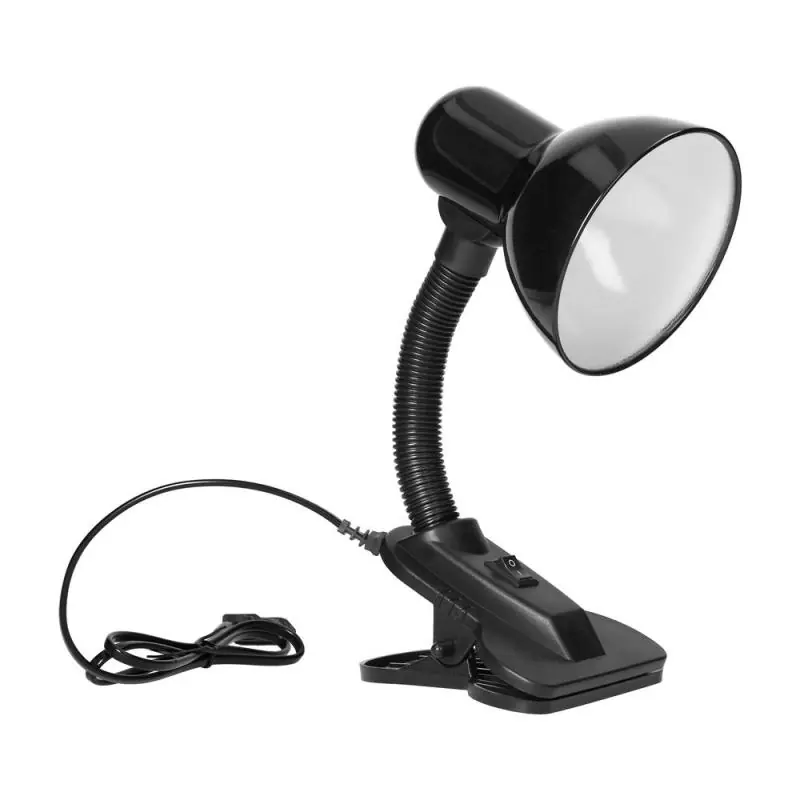 Bezpieczne zakupy | LATSA, lampa biurkowa z klipsem, 40W, E27, stal + tworzywo, czarna