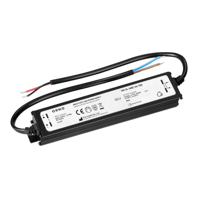 Sprawdzony produkt - Zasilacz LED IP44, hermetyczny, slim, 24V, 100W