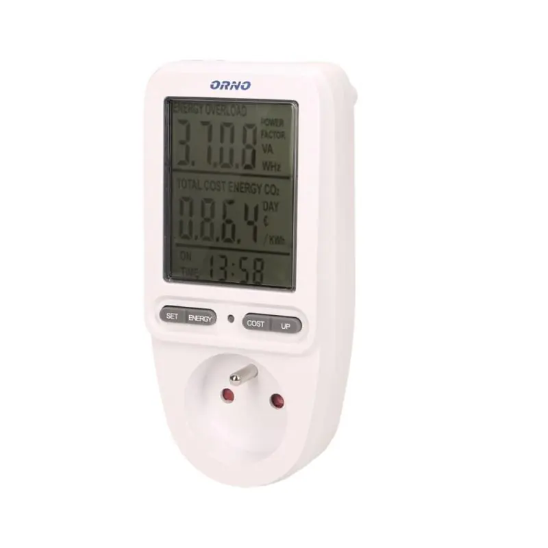 Megacena | Watomierz, kalkulator energii z wyświetlaczem LCD OR-WAT-435