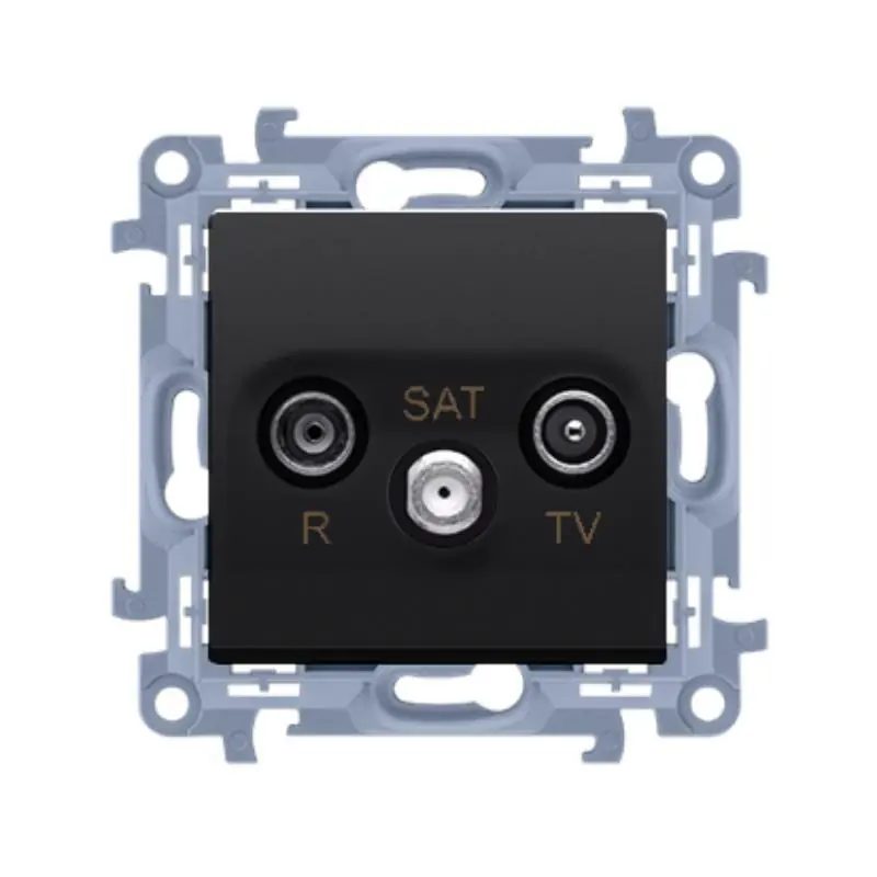 Simon 10 czarny - gniazdo antenowe R-TV-SAT przelotowe CASP.01/49 - Ostatnie dni
