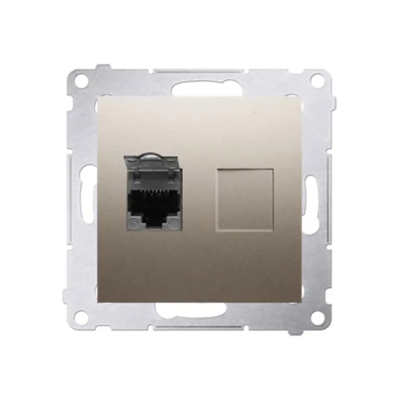 Cena producenta | Simon 54 Premium złoty mat - gniazdo komputerowe RJ45 pojedyncze ekranowane D61E.01/44