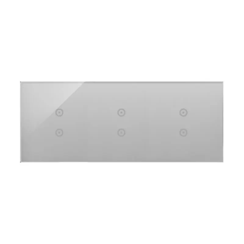 Simon 54 Touch - Panel dotykowy 3 moduły 2 pola dotykowe pionowe, 2 pola dotykowe pionowe, 2 pola dotykowe pionowe, srebrna mgła | Outlet
