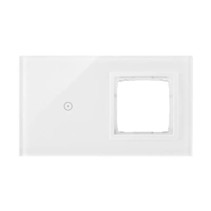 W sprzedaży - Simon 54 Touch - Panel dotykowy 2 moduły 1 pole dotykowe, otwór na osprzęt Simon 54, biała perła