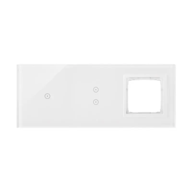 Simon 54 Touch - Panel dotykowy 3 moduły 1 pole dotykowe, 2 pola dotykowe pionowe, otwór na osprzęt Simon 54, biała perła | Ekspresowa dostawa