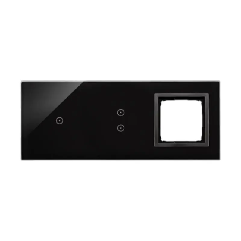 Wybór klientów | Simon 54 Touch - Panel dotykowy 3 moduły 1 pole dotykowe, 2 pola dotykowe pionowe, otwór na osprzęt Simon 54, zastygła lawa