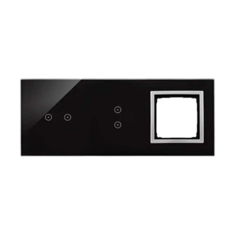 Simon 54 Touch - Panel dotykowy 3 moduły 2 pola dotykowe poziome, 2 pola dotykowe pionowe, otwór na osprzęt , księżycowa lawa | Na stanie