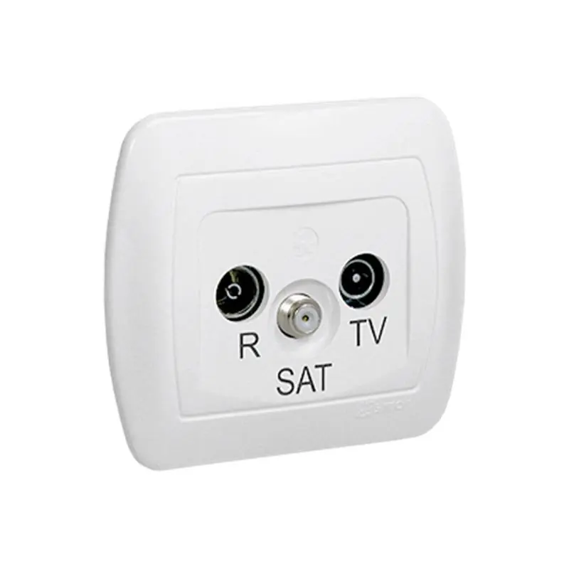 Simon Akord biały - gniazdo antenowe RTV-SAT przelotowe AASP/11 | Nowość w ofercie
