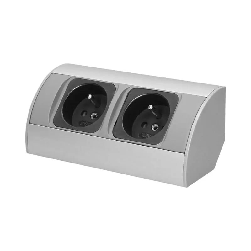 Top oferta - Gniazdo meblowe podszafkowe 2x230V - OR-AE-1303