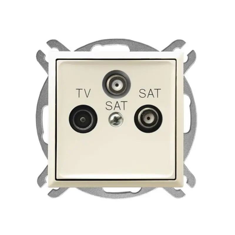 Ospel Aria ecru - gniazdo RTV-SAT podwójne GPA-U2S/m/27 | Hit