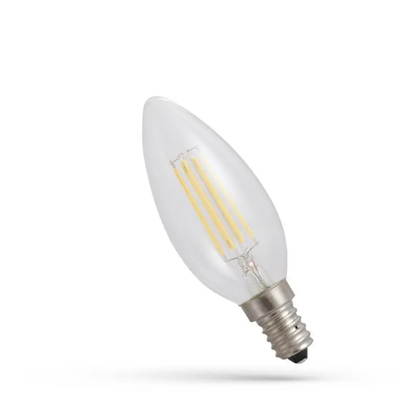 Hit | Żarówka świecowa LED COG CLEAR E14 6W WW ciepła Spectrum