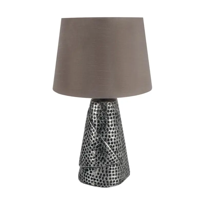 Top produkt - Lampka nocna stołowa MAGDA E27 srebrna / szara