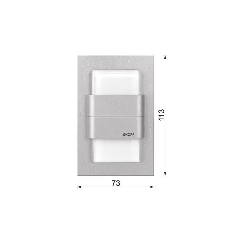 Premium | Oprawa schodowa LED DUO Tango szlif Inox 10V IP20 6500K SKOFF