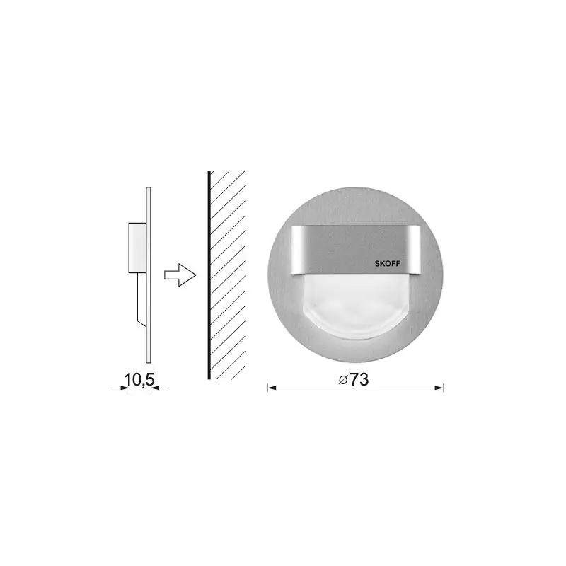 Premium | Oprawa schodowa LED Rueda stick aluminium 10V IP20 6500K SKOFF