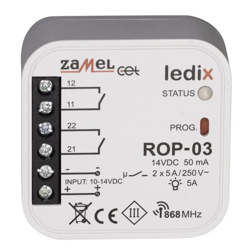 Ledix - radiowy odbiornik dopuszkowy ROP-03 | Kup online