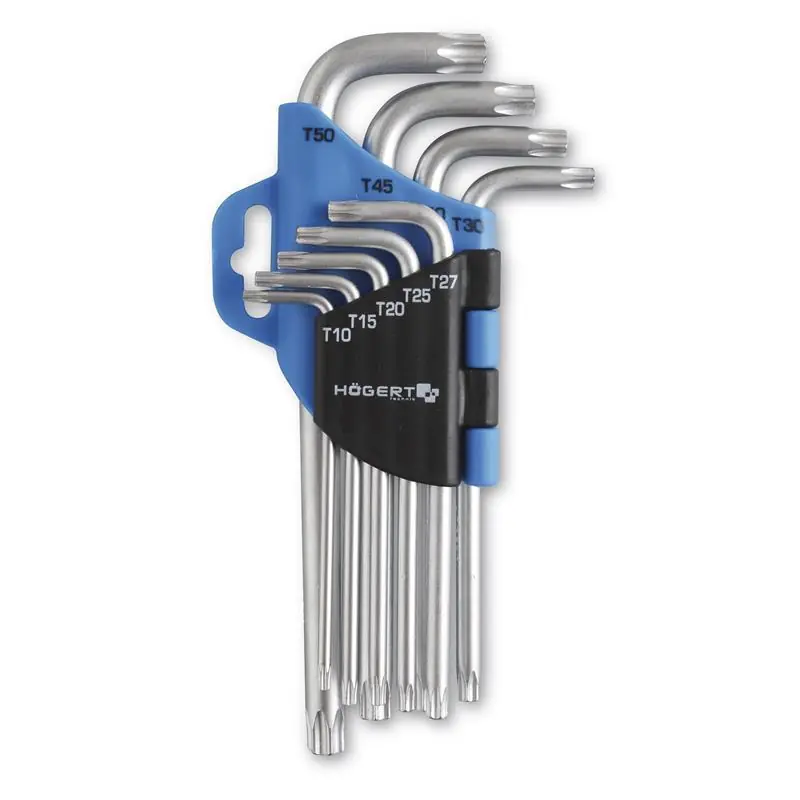 Klucze TORX, CrV, 9 szt. HT1W814 - Cena fabryczna