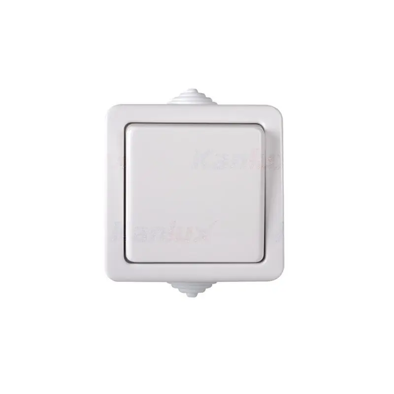 Oferta promocyjna | Kanlux Tekno biały - łącznik natynkowy schodowy IP54
