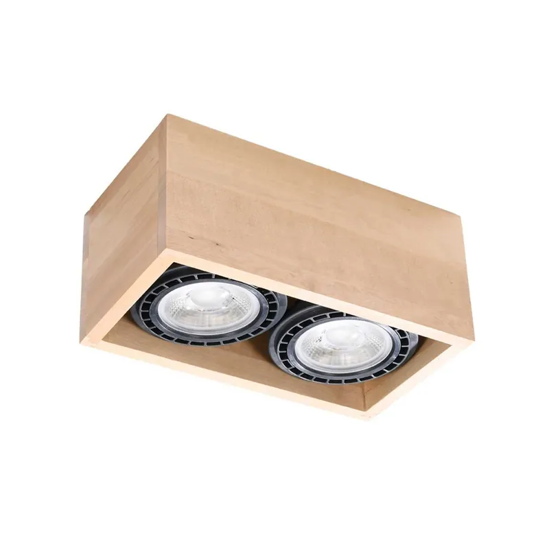 Plafon QUATRO 2 naturalne drewno - Dobra cena