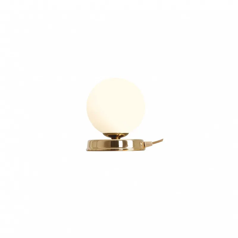 Łatwy zwrot - Ball Brass S lampka biurkowa Aldex Biały / złoty