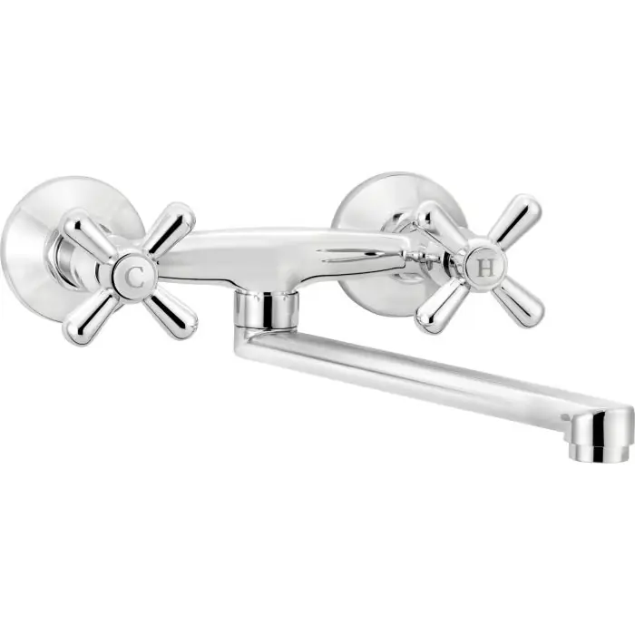 Symetrio chrom bateria zlewozmywakowa ścienna BOS 080D | Nowy produkt