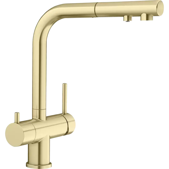 Obniżka | Bateria fontas-s ii satin gold z wyciąganą wylewką 526694