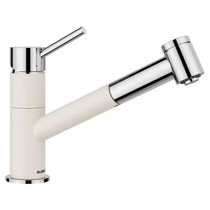 Kano-s vario silgranit-look delikatny biały/chrom 527966 | Jakość premium