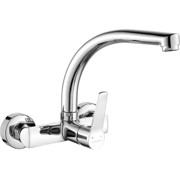 Bateria zlewozmywakowa ścienna z wylewką f jednouchwytowa sposób montażu ścienny głowica 25 mm zasięg wylewki 259 mm wykończenie chrom BKW 087D | Oferta