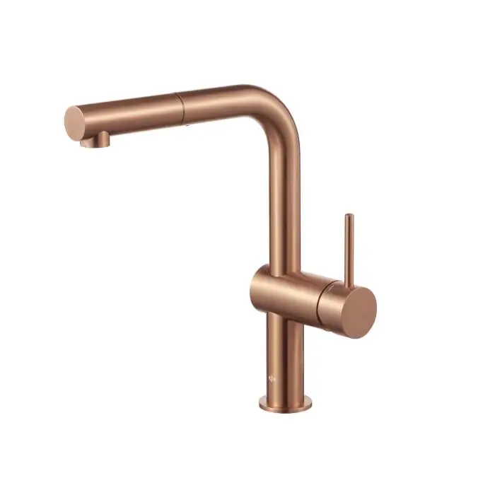 Duero edge bateria kuchenna stojąca z wyciąganą wylewką, pvd brushed rose gold 6623-510-34 | Niska cena