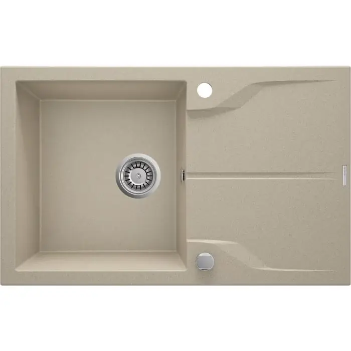 Ograniczona ilość | Zlew andante piaskowy granit 1k z/o 780x490x194, 3,5" + osprzęt space-saver ZQN 7113