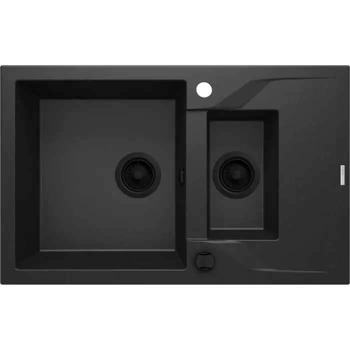 Zlew andante grafit metalik granit 1,5k z/o 780x490x194, 3,5" + osprzęt space-saver nero ZQN G513 - Klienci polecają