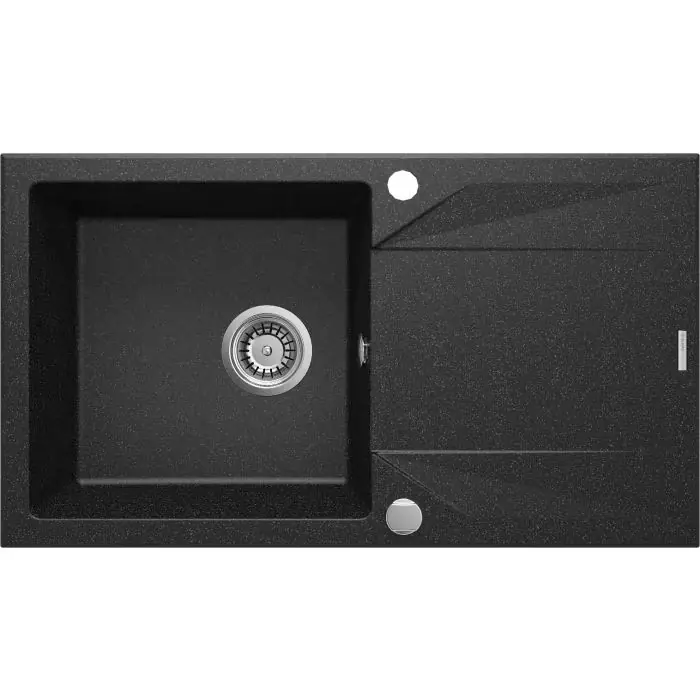Zlew evora grafit granit 1k z/o 780x440x193, 3,5" + osprzęt space-saver ZQJ 2113 | Szybka dostawa