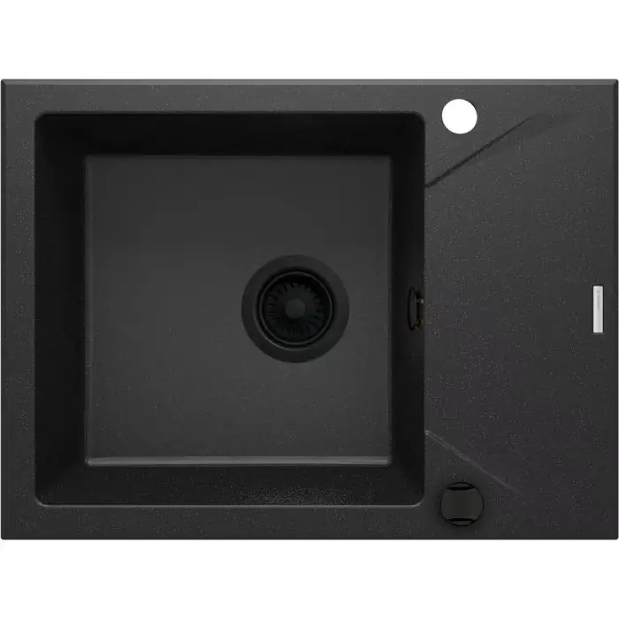 Zlew evora grafit metalik granit 1k z/ko 590x440x193, 3,5" + osprzęt space-saver nero ZQJ G11A - Hit sprzedażowy