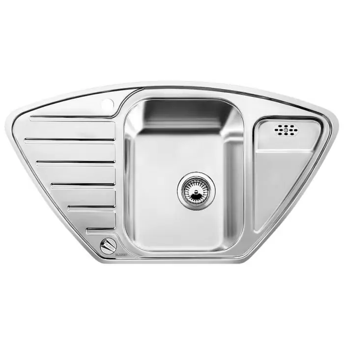 Lantos 9 e-if zlewozmywak stal szczotkowana narozny, korek auto. 516277 | Dobra cena