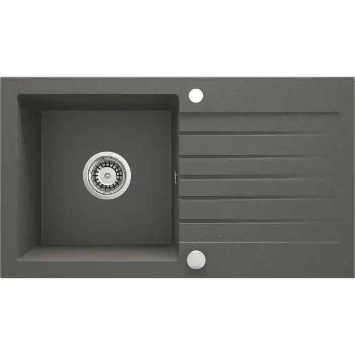 Hit sprzedaży | Zlew zorba antracyt metalik granit 1k z/o 760x440x160, 3,5" + osprzęt space-saver ZQZ T113