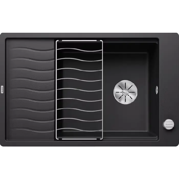 Zlewozmywak elon xl 6 s-f silgranit puradur czarny odwracalny, korek auto., infino, kratka ociekowa 525884 | Wybór klientów
