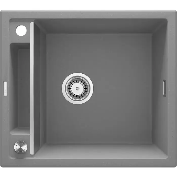 Skorzystaj teraz - Zlew magnetic szary metalik granit 1k 560x500x219, 3,5" + osprzęt space-saver click ZRM S103